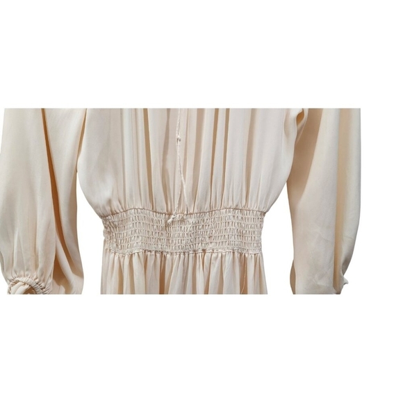 ZARA Peach Pink Maxi Pleated Voluminious Dress Size S - Picture 10 of 13